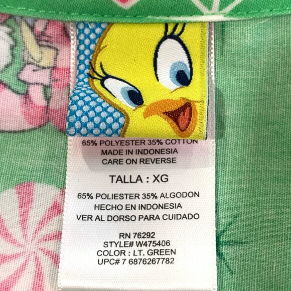 Looney Tunes Women's Tweety Bird Christmas Nursing Medical Scrub Top Size XL - Picture 9 of 9